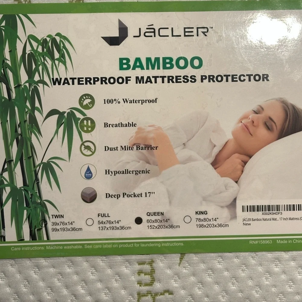 Jacler Bamboo Waterproof Mattress Protector